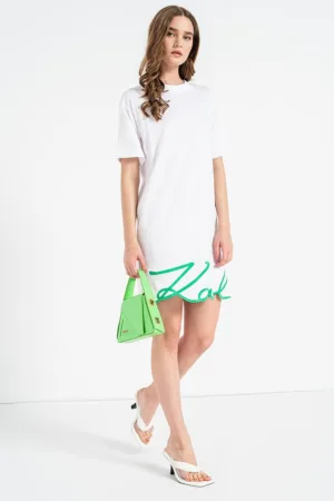 Rochie de bumbac organic cu terminatie logo