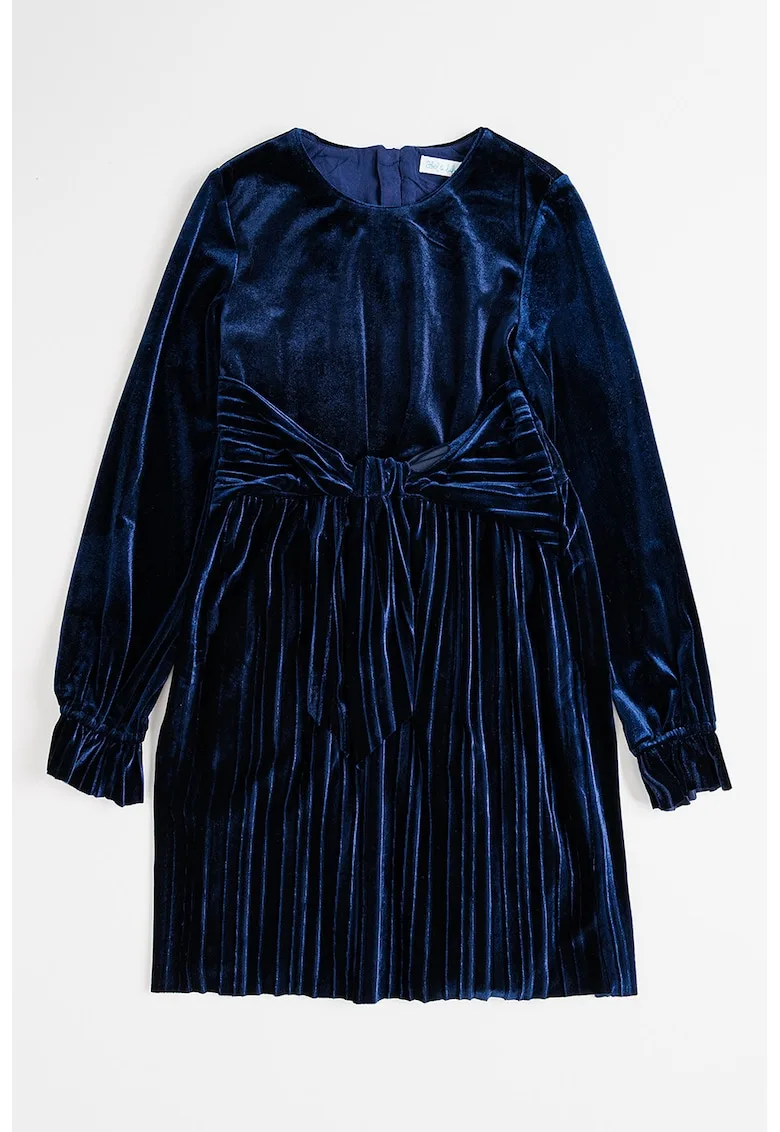 Rochie de catifea cu funda