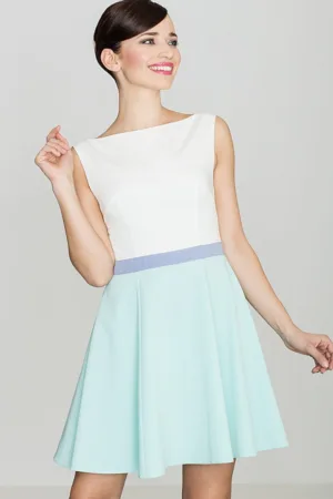 Rochie de cocktail K083 - evazata - fara bretele - mint - poliester 65% - viscoza 35%