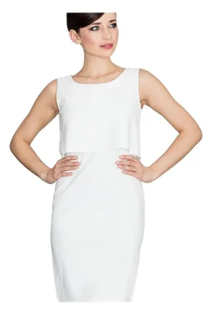 Rochie de cocktail - Poliester/Elastan - Bej