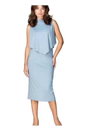 Rochie de cocktail - Viscoza/Poliester - Albastru