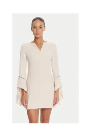 Rochie de cocktail -  bej - 78% poliester - 17% viscoza - 5% elastan