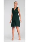 Rochie de cocktail  eleganta - din plasa - verde -
