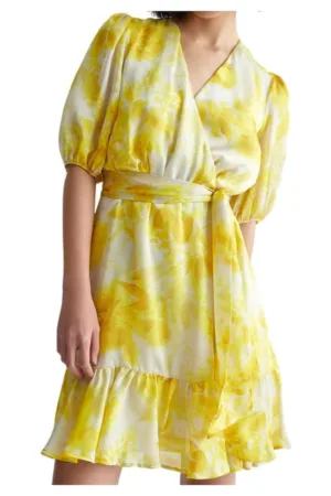 Rochie de dama  Balza cu imprimeu galben