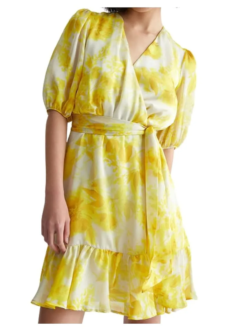 Rochie de dama Balza cu imprimeu galben