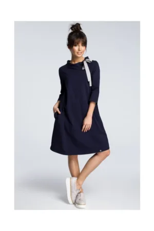 Rochie de dama - Tip Oversize - Bumbac - Elastan - Negru