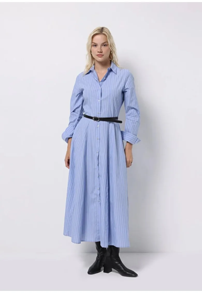 Rochie de dama albastra - regular fit - bumbac - marime