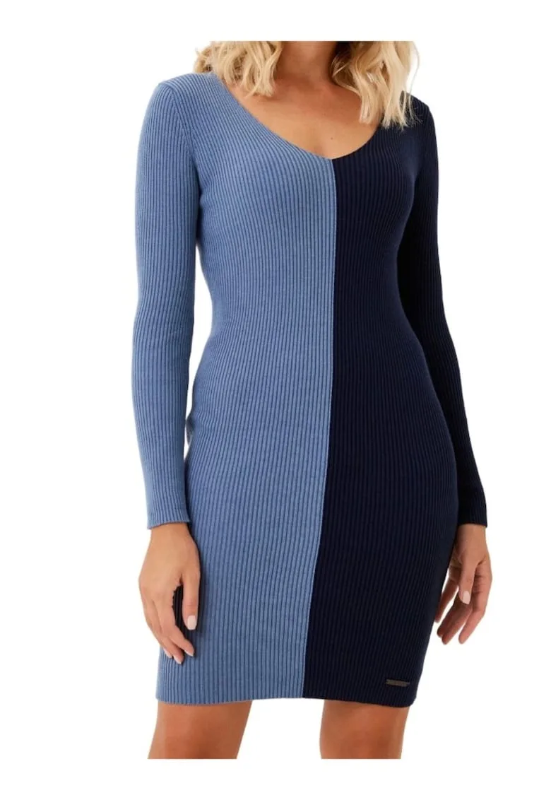 Rochie de dama - bumbac - albastru -