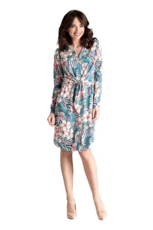 Rochie de dama cu model - Radeyah - albastra deschis