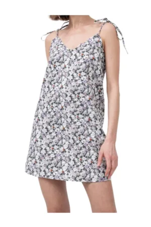 Rochie de dama - model floral - volan - multicolor - bumbac -