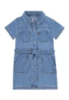 Rochie de denim cu cordon in talie
