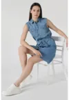 Rochie de denim - fara maneci
