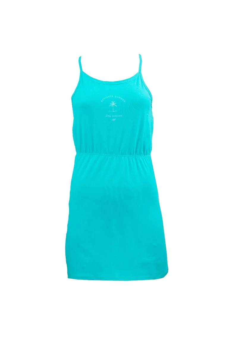 Rochie de fete Bumbac/Elastan - Turcoaz