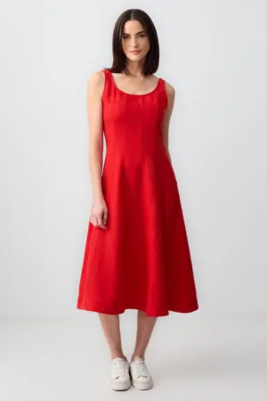 Rochie de in fara maneci cu decolteu rotund