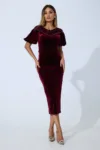 Rochie de ocazie Esterra Bordo