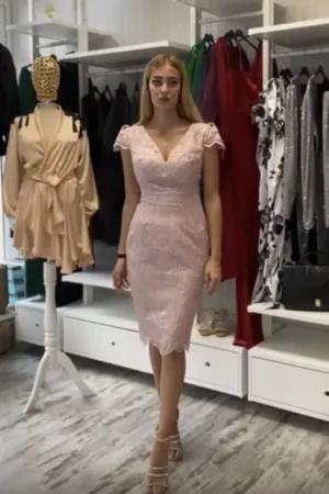 Rochie de ocazie conica din broderie