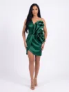 Rochie de ocazie cu bust tip corset decorata cu trandafiri 3D
