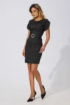 Rochie de ocazie cu fir lame Everly Neagra