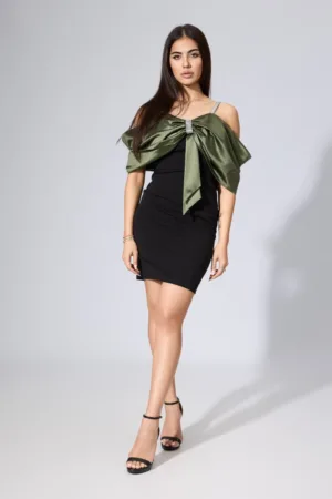 Rochie de ocazie cu model tip funda maxi Kimora Kaki