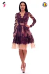 Rochie de ocazie din broderie cu perlute