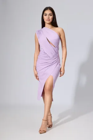 Rochie de ocazie din licra cu fir lame Brenna Lila