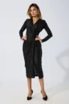 Rochie de ocazie din licra cu model petrecut Kristen Neagra