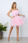Rochie de ocazie din tull fara bretele Princessa Rose