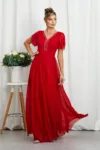 Rochie de ocazie din voal cu glitter Atlanta Rosie
