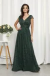 Rochie de ocazie din voal cu glitter Florence Verde