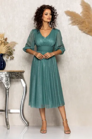 Rochie de ocazie din voal cu glitter Nicolette Vernil