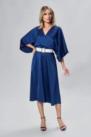 Rochie de ocazie in clos cu maneci supradimensionate Elwisia Bleumarin