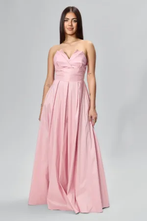 Rochie de ocazie premium cu pliuri in talie si umerii goi Delyssa Rose