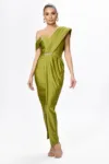 Rochie de ocazie premium din licra cu model petrecut si strass-uri Vivere Fistic