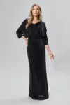 Rochie de ocazie premium din licra cu strass-uri si glitter Petrona Neagra