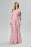 Rochie de ocazie premium din voal cu strass-uri Honesty Rose