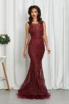 Rochie de ocazie tip sirena Remarkable Bordo