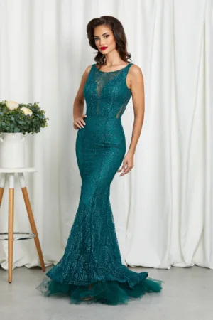 Rochie de ocazie tip sirena Remarkable Verde