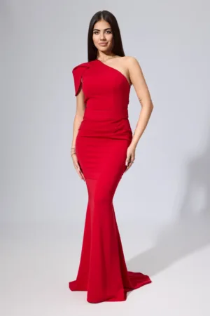Rochie de ocazie tip sirena cu model one shoulder Seona Rosie