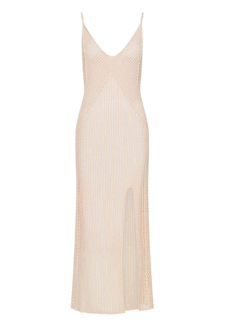 Rochie de plaja Eisley Alb crem L/XL