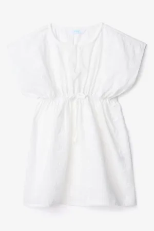 Rochie de plaja cu broderi si snur