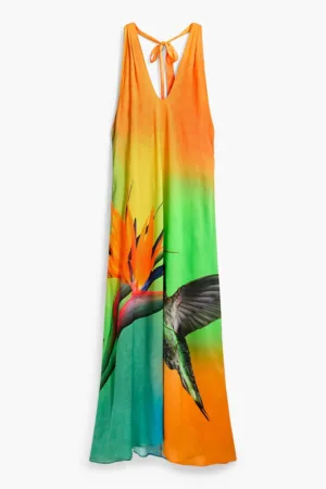 Rochie de plaja cu design tropical