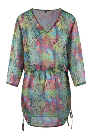 Rochie de plaja cu model si decolteu in V