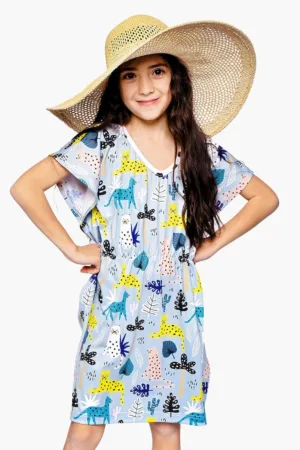 Rochie de plaja cu talie elastica