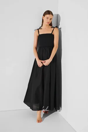 Rochie de plaja din bumbac cu maneci lungi