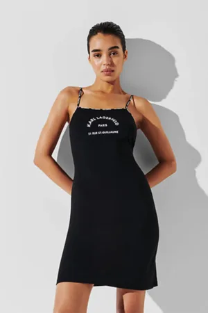 Rochie de plaja din bumbac organic cu logo