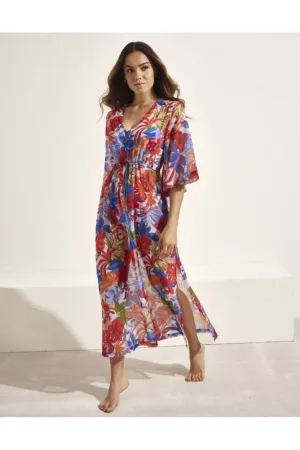 Rochie de plaja multicolor