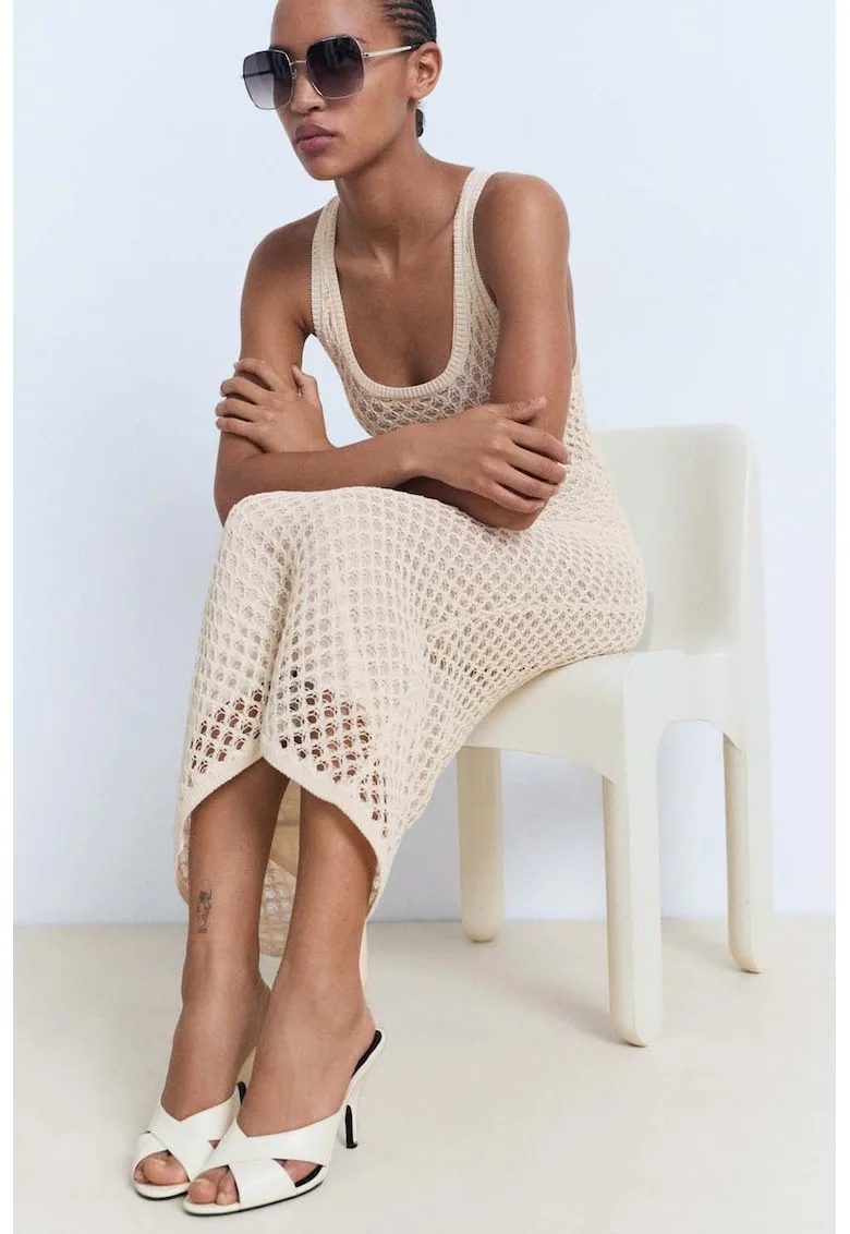 Rochie de plasa cu decolteu rotund