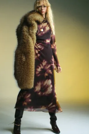 Rochie de plasa cu imprimeu floral