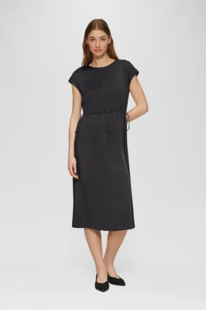 Rochie de satin cu snur in talie