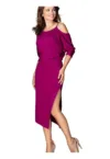 Rochie de seara 590219 -  Viscoza/Poliester - Mov